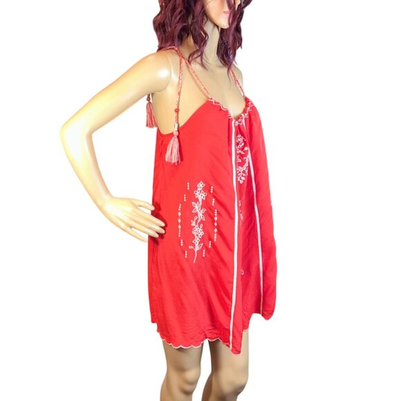 (5 for $25) Forever 21 Embroidered Rope Strap Summer Dress Size Medium - Picture 3 of 8